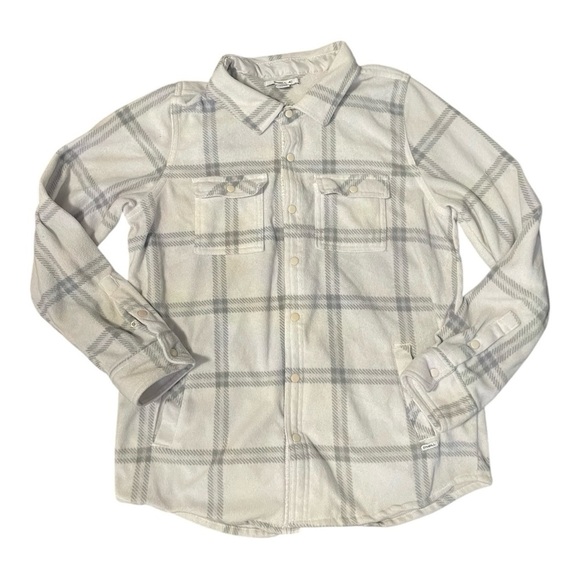 O’Neill White and Gray Plaid Button-Up Shirt Flannel - Picture 2 of 11
